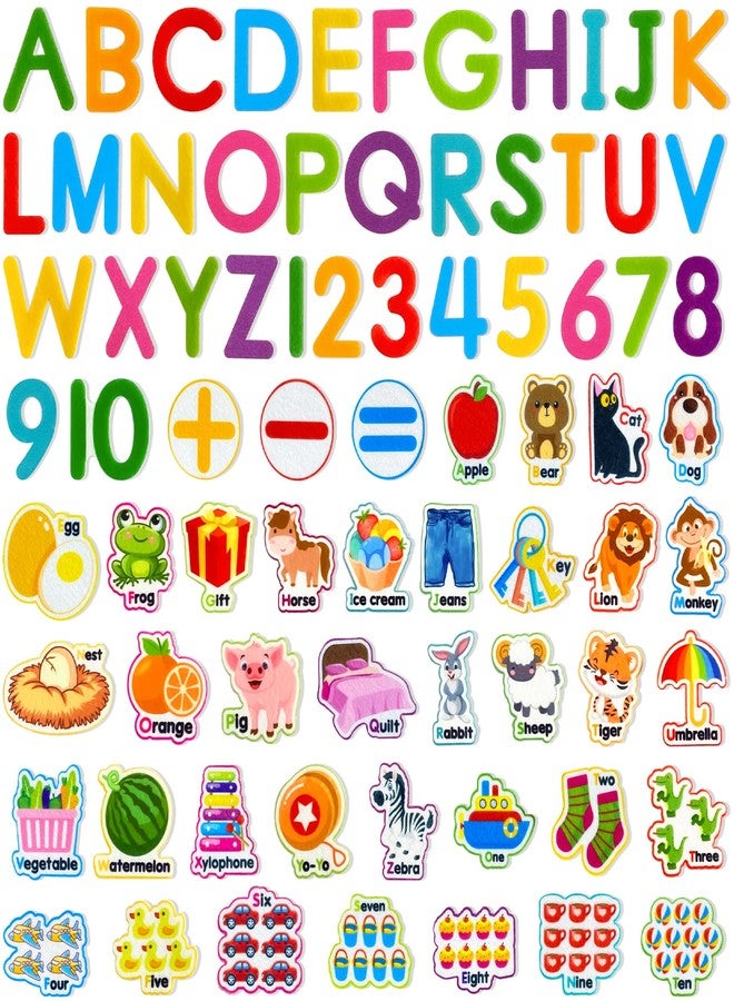 PENGFULL Felt Learning Letters Numbers Pieces,75 Felt Board Pieces for Felt Flannel Board,Alphabet ABC for Toddlers for Kindergarten,Preschool,Toddlers - Image 1